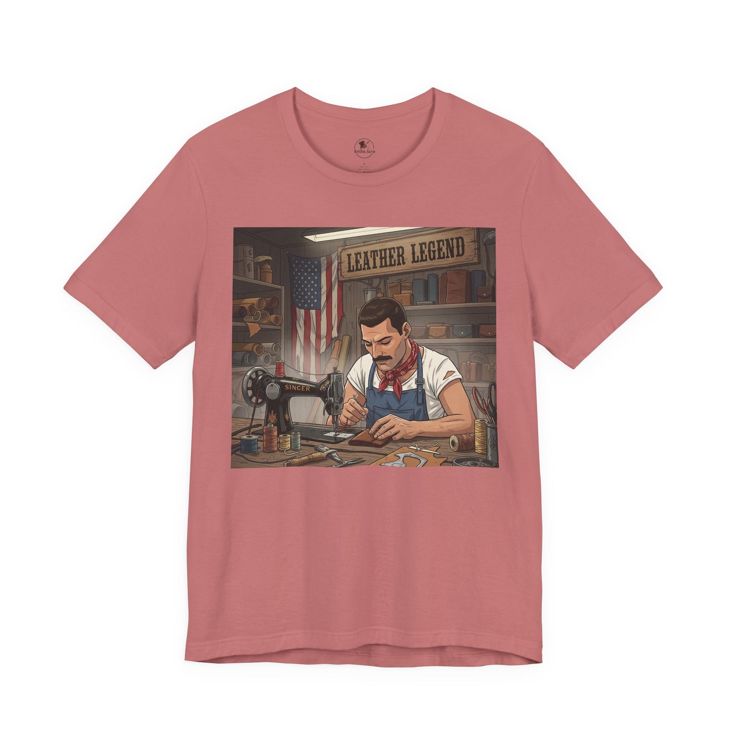Leather Legend Graphic Tee - Artisan Vintage Style Shirt, Perfect Gift for Craftsmen and Father's Day - ArtOm_farm™ LEATHER