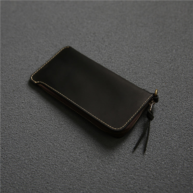 Wallet Top Layer Leather Zipper Wallet with Belt Clip - ArtOm_farm™ LEATHER