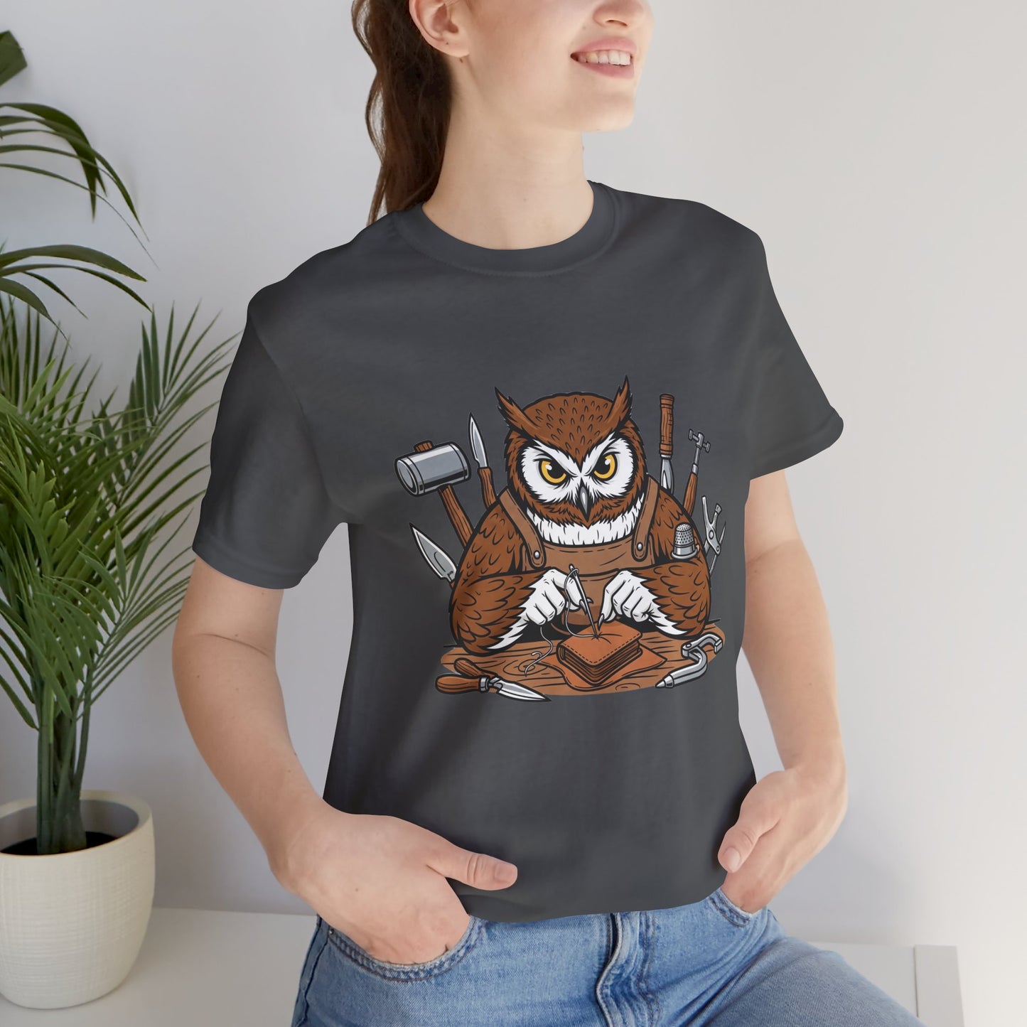 Owl Artisan Tee - Perfect Gift for Craft Lovers and Nature Enthusiasts, Handmade Casual Wear