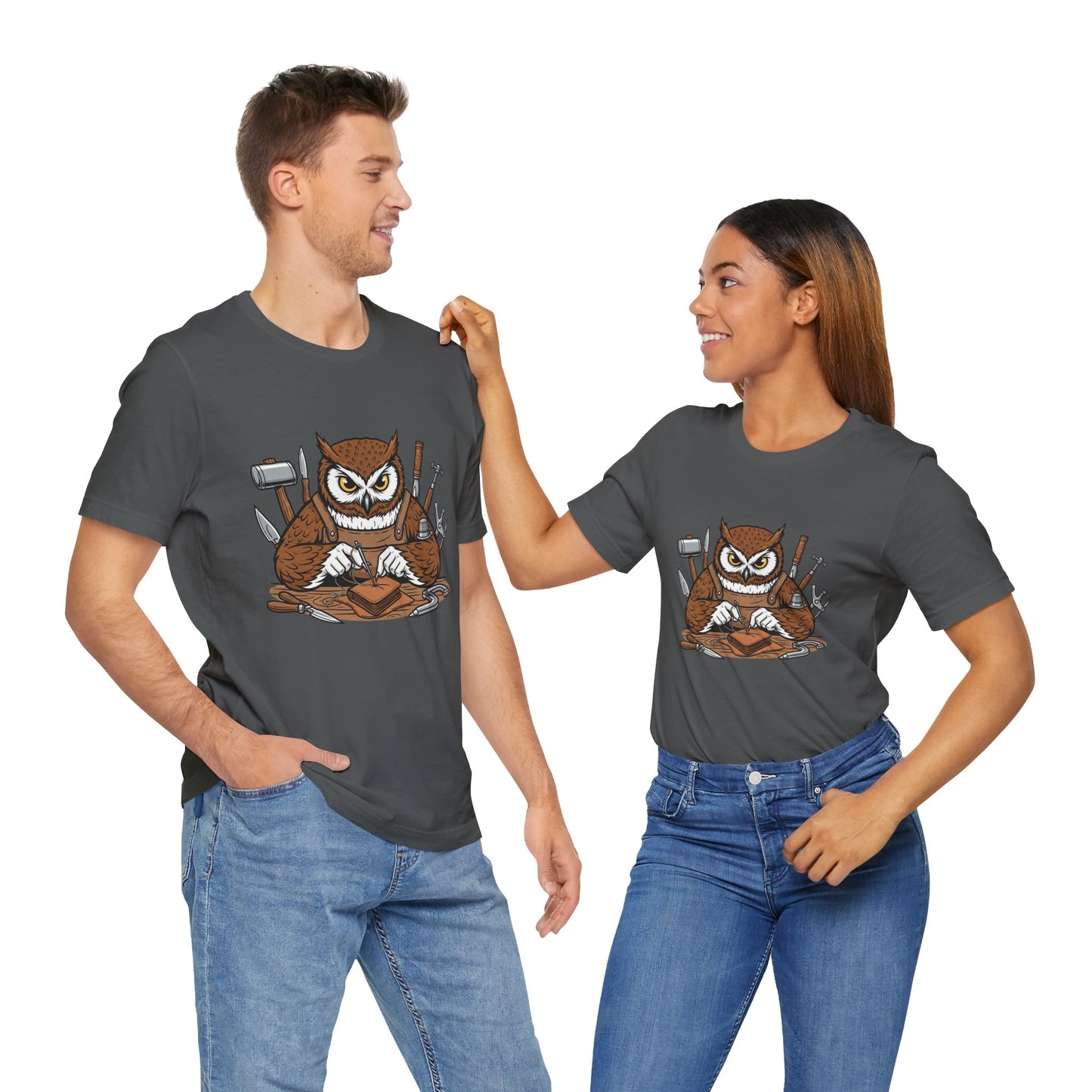 Owl Artisan Tee - Perfect Gift for Craft Lovers and Nature Enthusiasts, Handmade Casual Wear