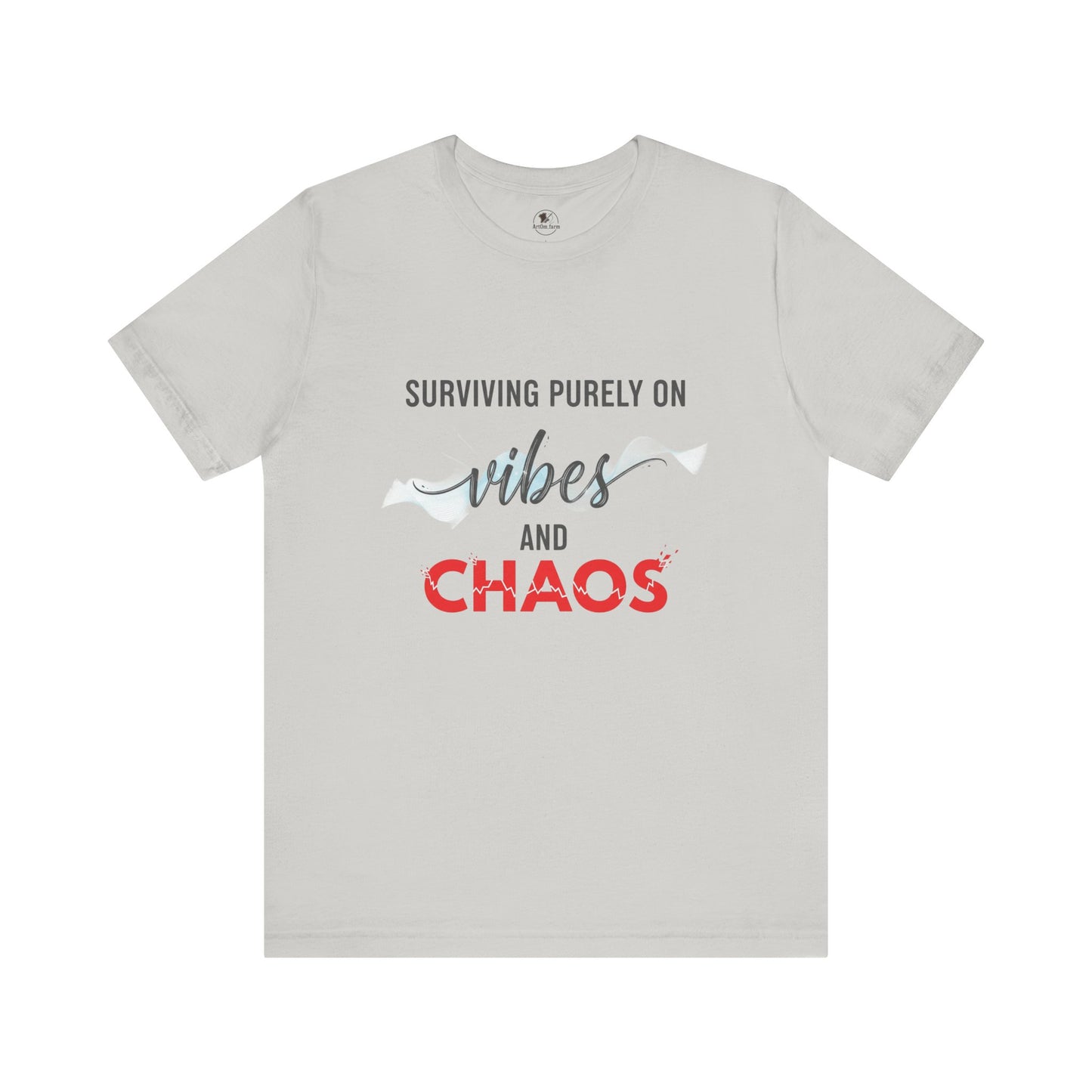 Vibes Chaos Tee - Unisex Jersey Short Sleeve Graphic T-Shirt for Casual Everyday Wear and Summer Essentials - ArtOm_farm™ LEATHER