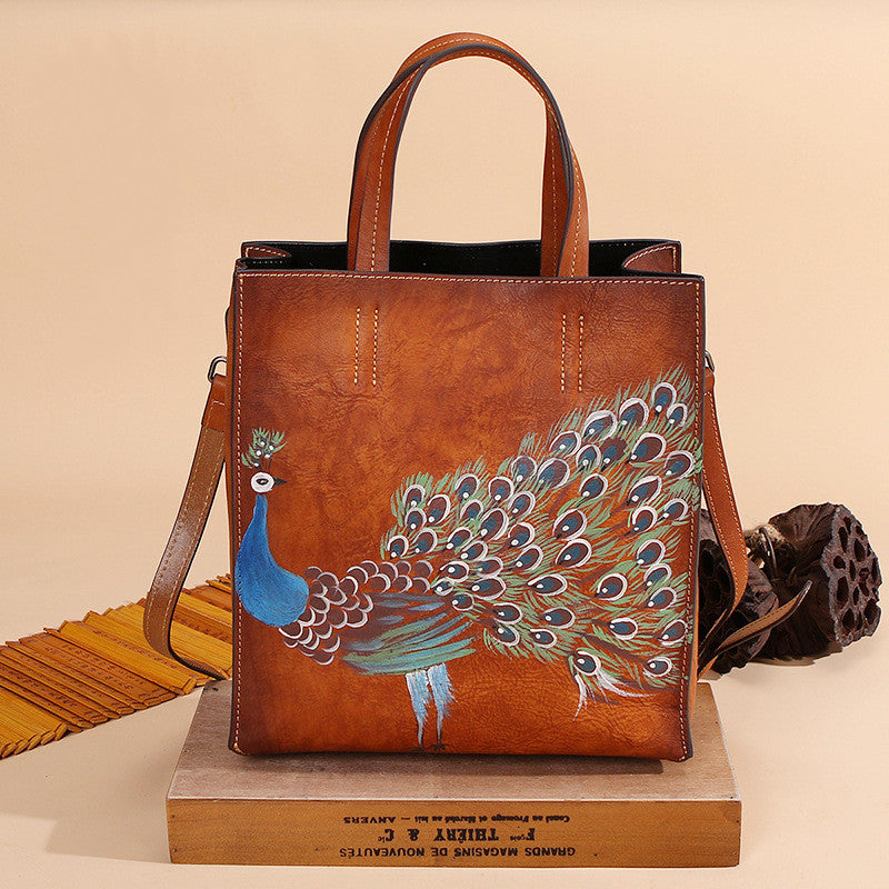 Vintage Leather Handbag for Women - Timeless Style and Elegance - ArtOm_farm™ LEATHER