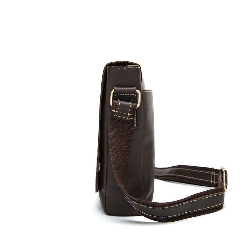 Mary Round Special Crazy Horse Leather Messenger Bag for Men - Retro Leather Watch Storage Box - ArtOm_farm™ LEATHER