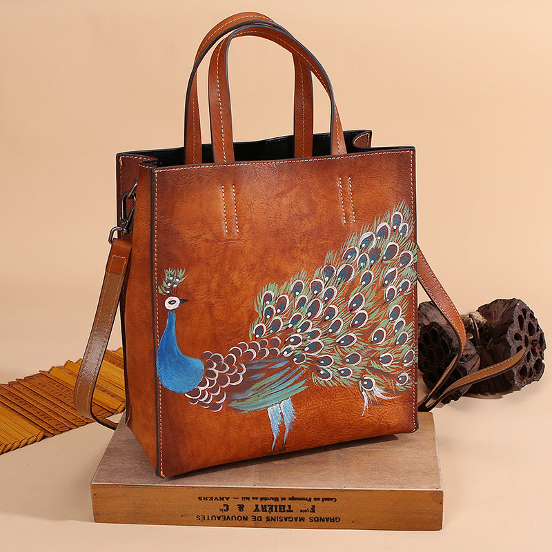 Vintage Leather Handbag for Women - Timeless Style and Elegance - ArtOm_farm™ LEATHER