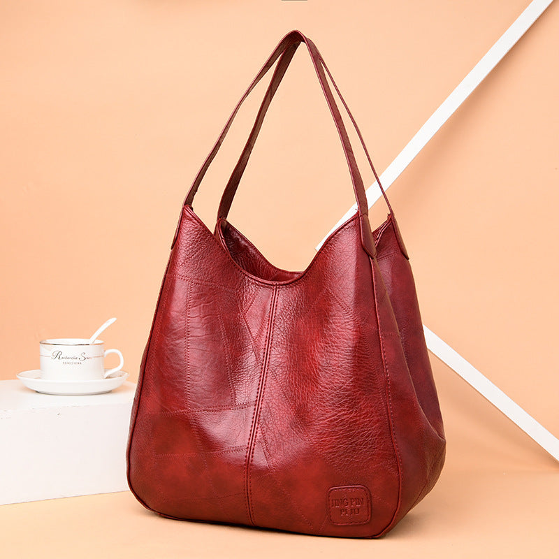 Vintage Leather Shoulder Bag - Soft and Stylish Handcrafted Accessory - ArtOm_farm™ LEATHER