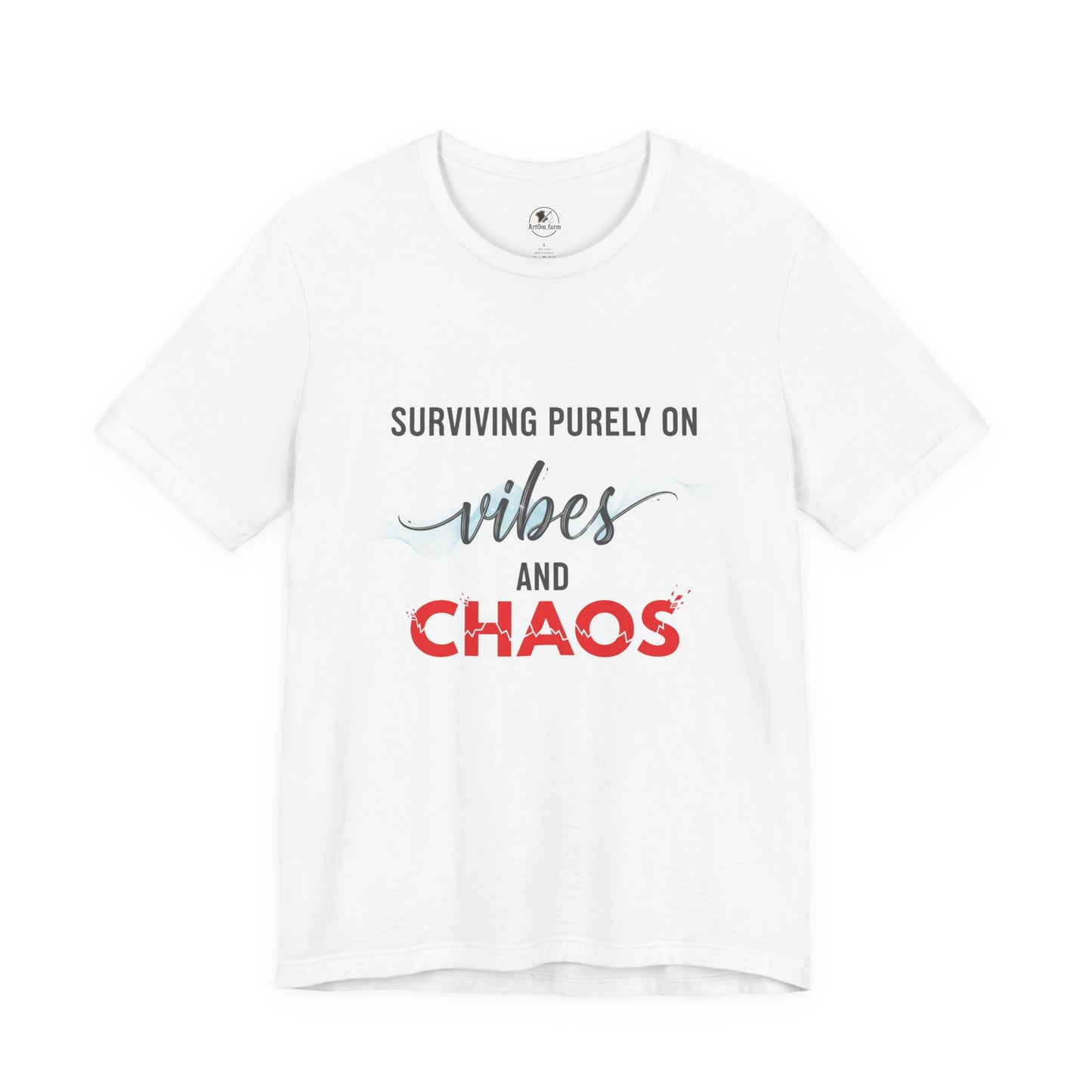 Vibes Chaos Tee - Unisex Jersey Short Sleeve Graphic T-Shirt for Casual Everyday Wear and Summer Essentials - ArtOm_farm™ LEATHER