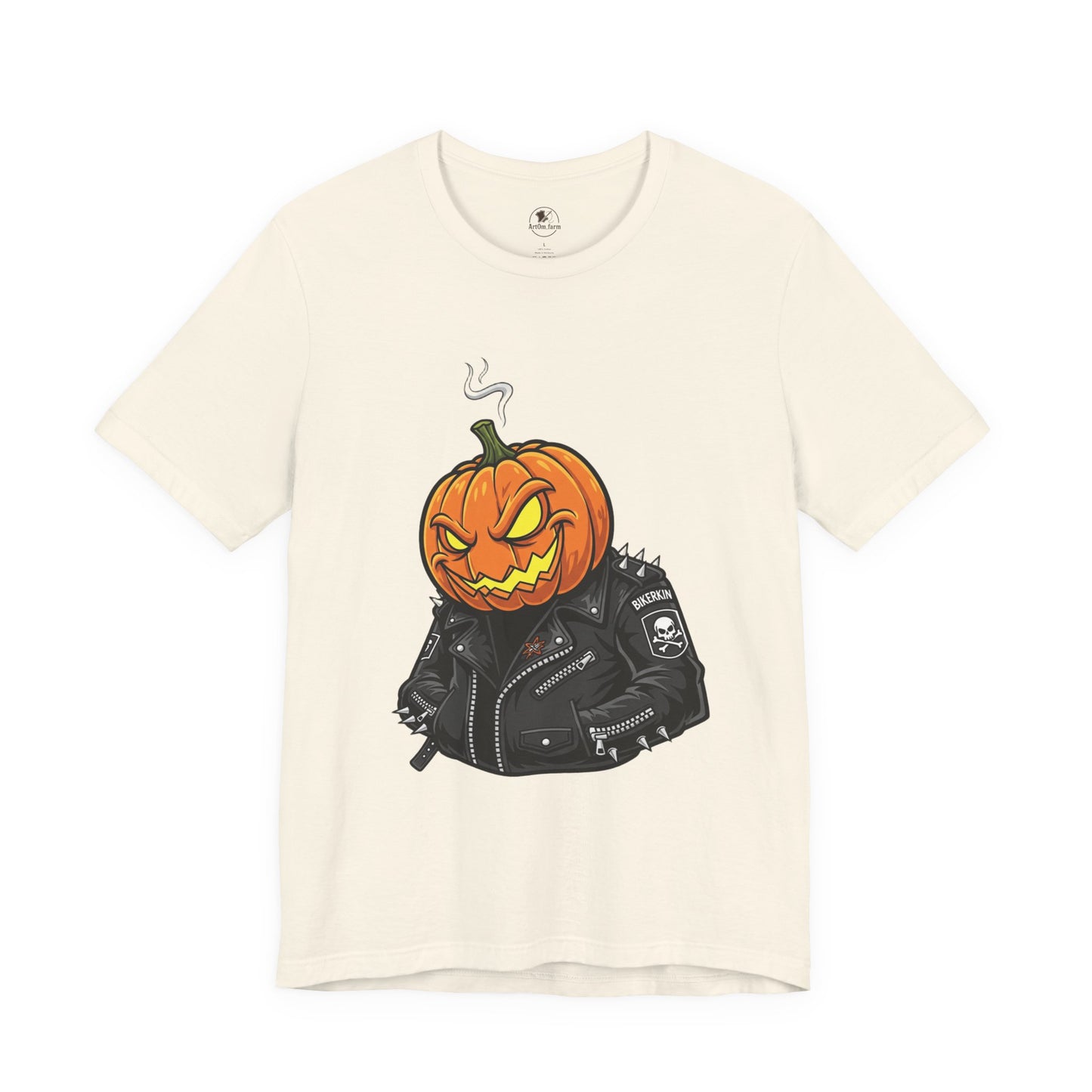 Pumpkin Punk T-Shirt - Edgy Halloween Graphic Tee for Unisex Style at Autumn Parties