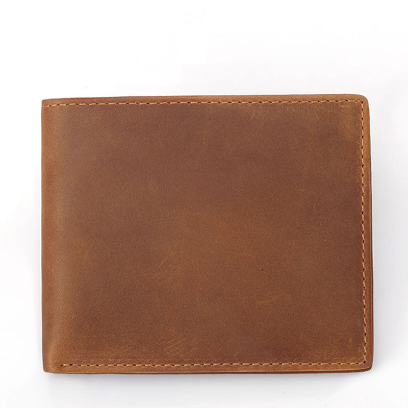 Men's Crazy Horse Leather Wallet - Durable and Stylish Accessory for Every Man - ArtOm_farm™ LEATHER