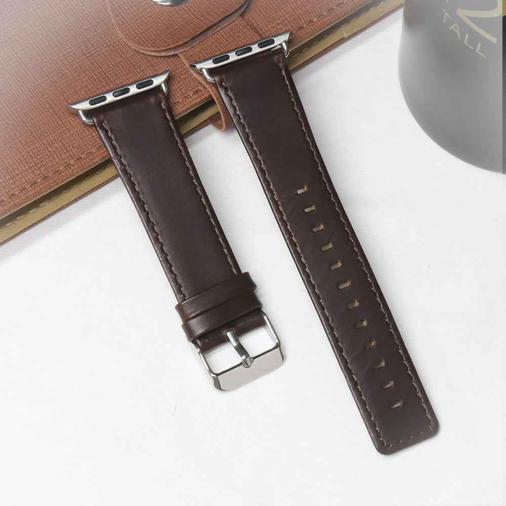 Vintage Leather Watch Strap - Crazy Horse Design for Timeless Style - ArtOm_farm™ LEATHER