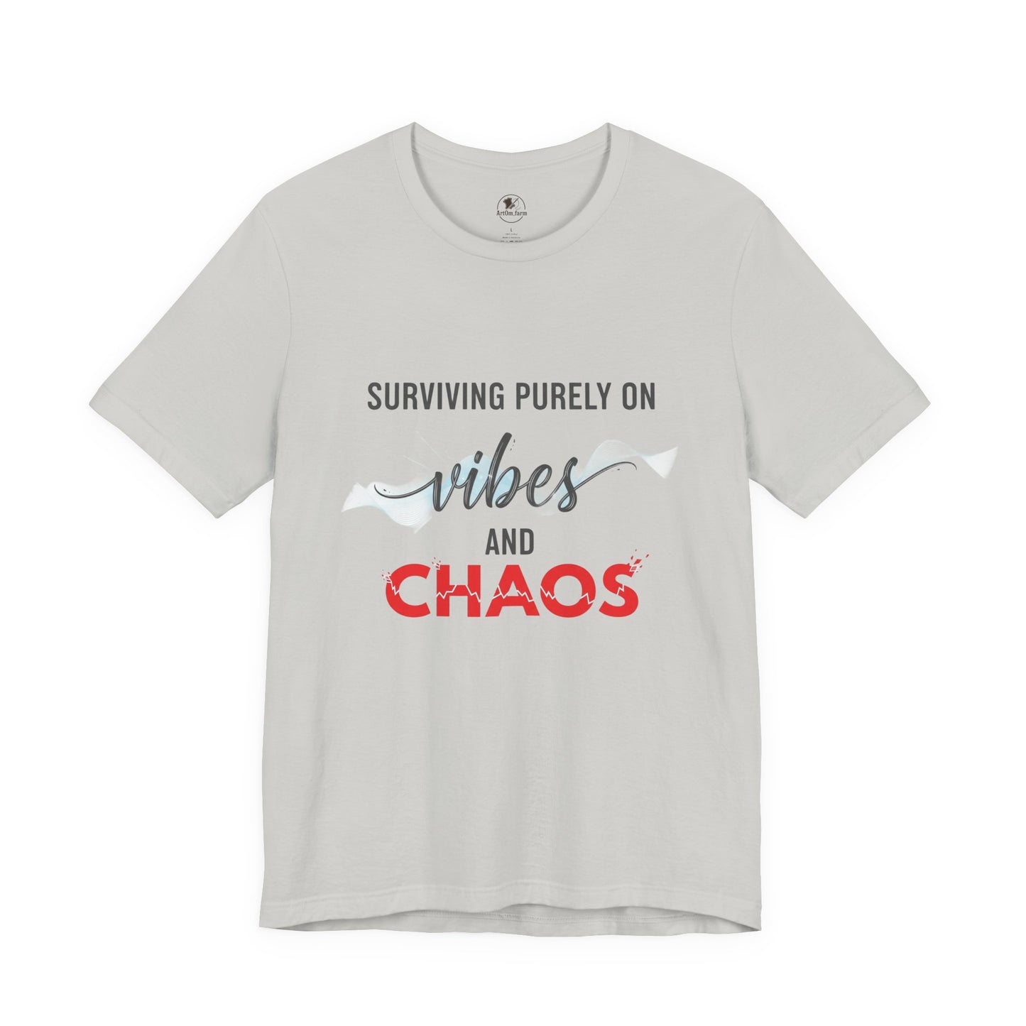 Vibes Chaos Tee - Unisex Jersey Short Sleeve Graphic T-Shirt for Casual Everyday Wear and Summer Essentials - ArtOm_farm™ LEATHER