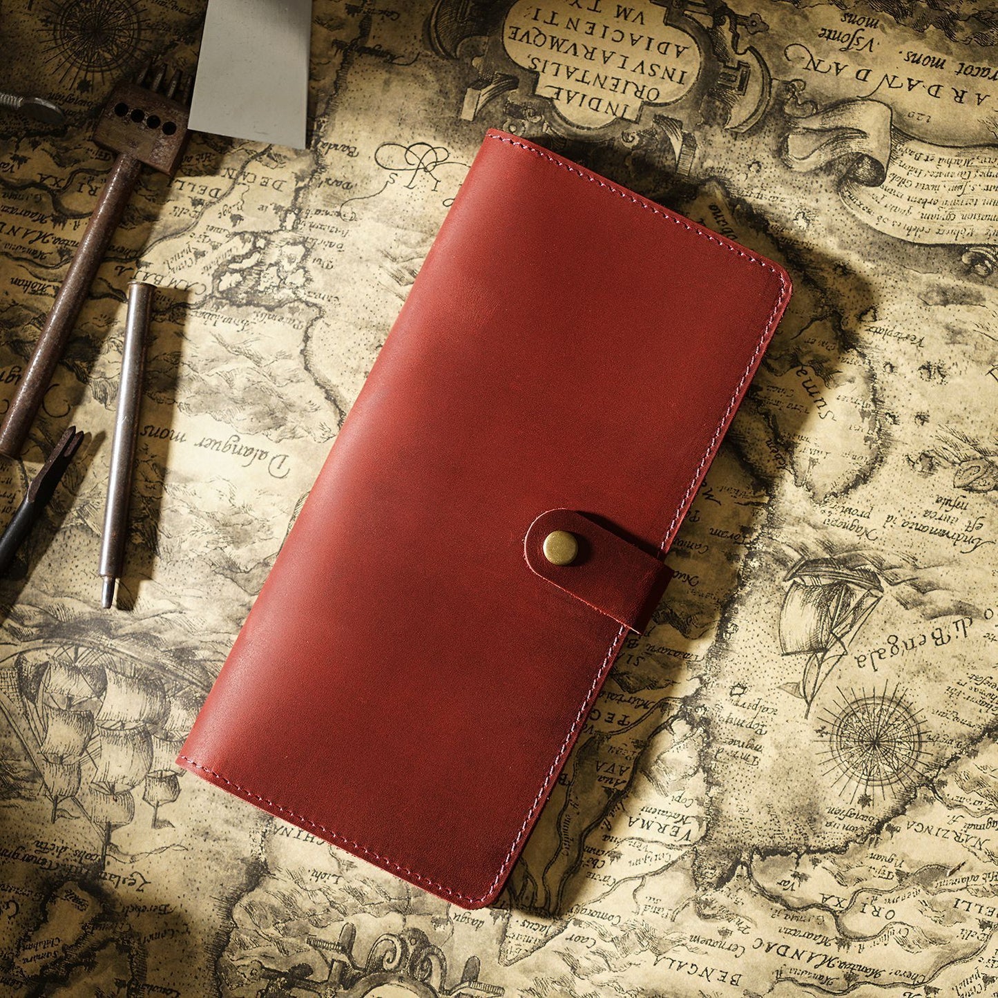 Crazy Horse Leather Wallet for Women - Multi-functional Retro Purse & Men's Long Clutch - ArtOm_farm™ LEATHER