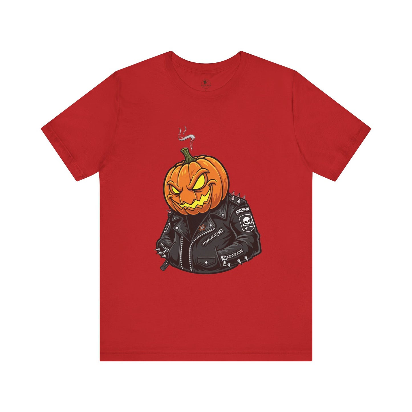 Pumpkin Punk T-Shirt - Edgy Halloween Graphic Tee for Unisex Style at Autumn Parties - ArtOm_farm™ LEATHER