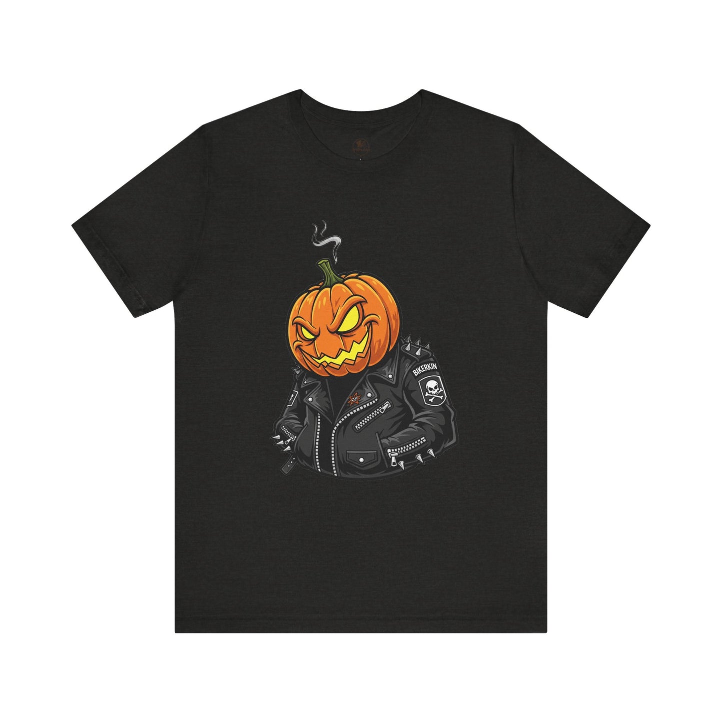 Pumpkin Punk T-Shirt - Edgy Halloween Graphic Tee for Unisex Style at Autumn Parties - ArtOm_farm™ LEATHER
