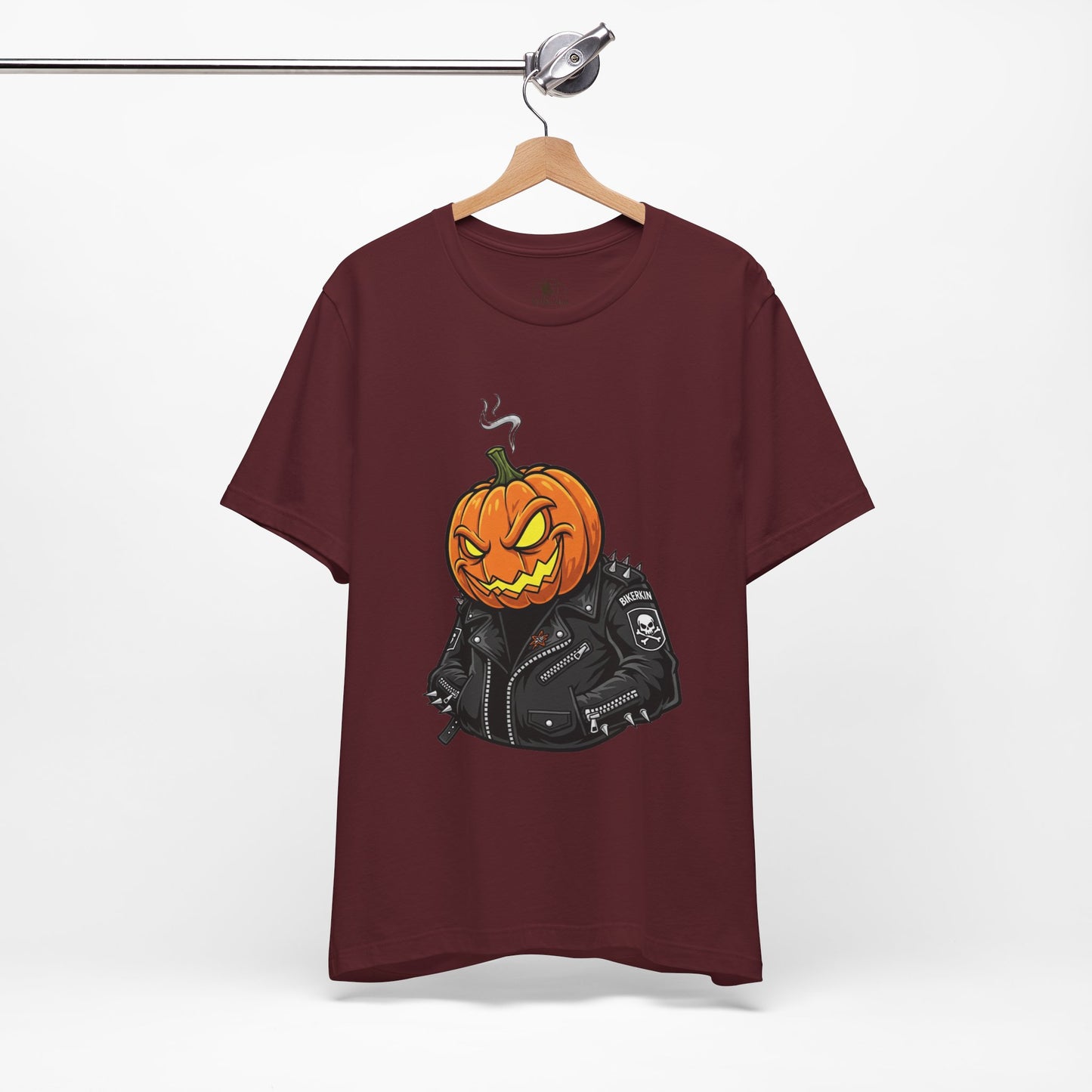Pumpkin Punk T-Shirt - Edgy Halloween Graphic Tee for Unisex Style at Autumn Parties