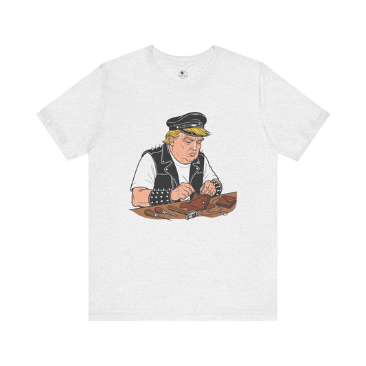 Funny Graphic Tee - Unisex Humorous Shirt for Casual Wear and Unique Gift for Him - ArtOm_farm™ LEATHER