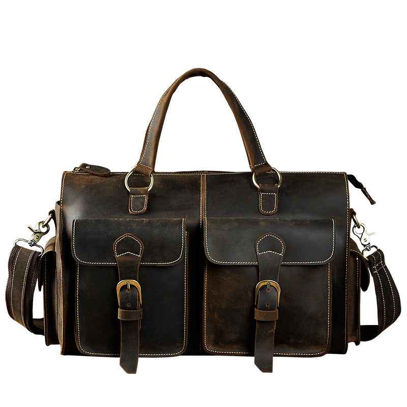 Crazy Horse Leather Bag for Durable Style and Versatility - ArtOm_farm™ LEATHER
