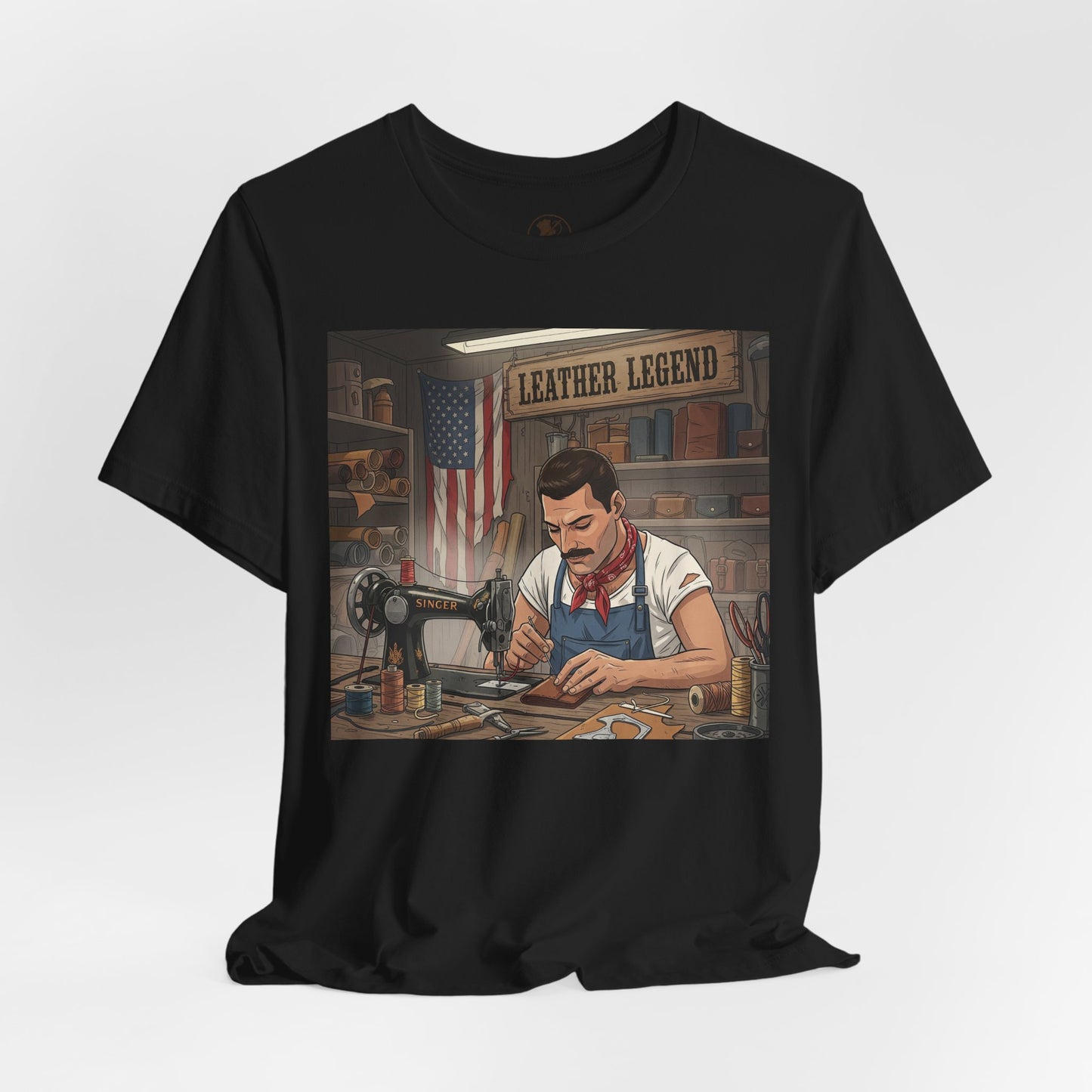 Leather Legend Graphic Tee - Artisan Vintage Style Shirt, Perfect Gift for Craftsmen and Father's Day - ArtOm_farm™ LEATHER