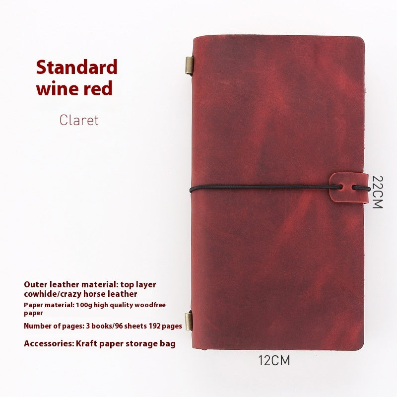 Crazy Horse Leather Notebook - High-Grade Business Diary - ArtOm_farm™ LEATHER