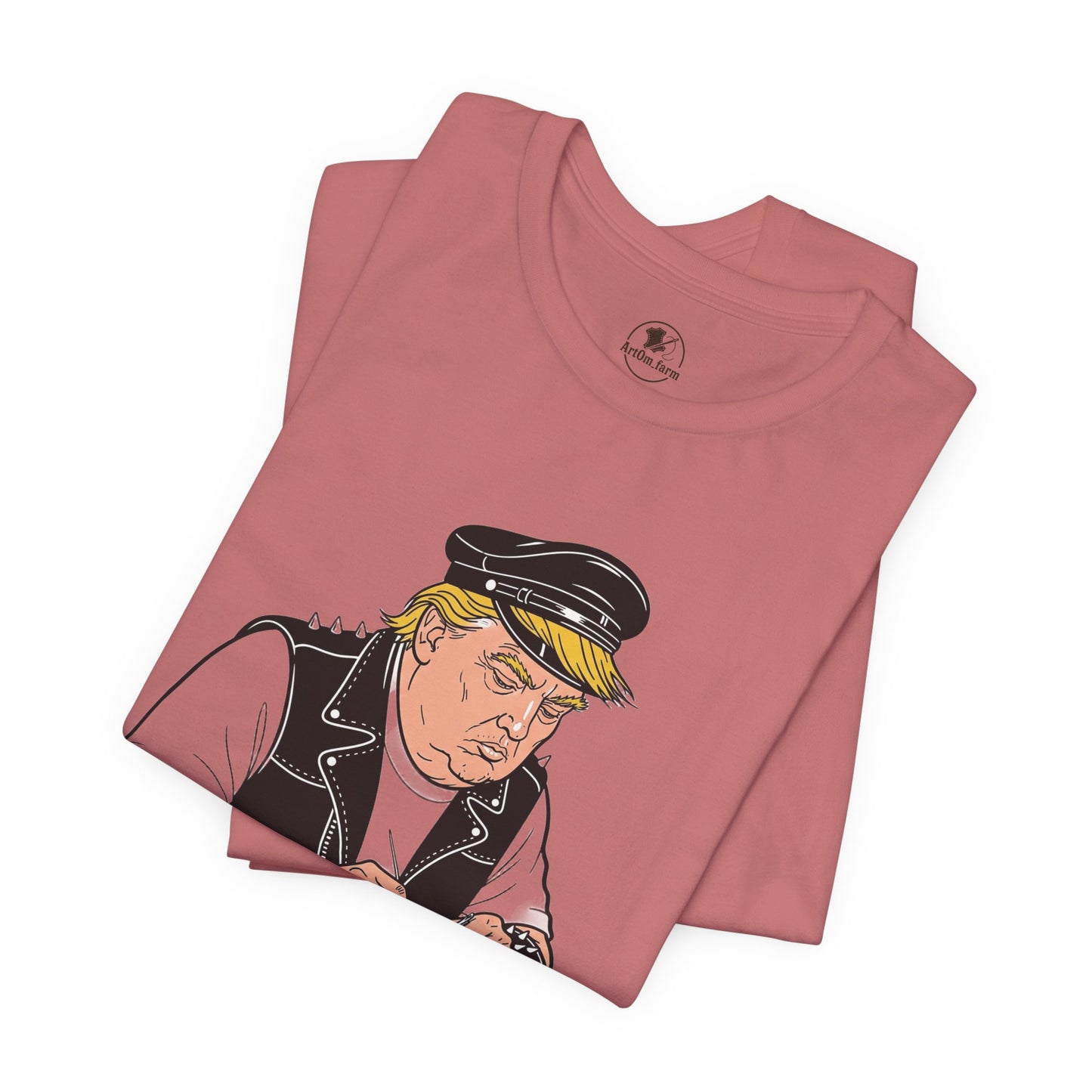Funny Graphic Tee - Unisex Humorous Shirt for Casual Wear and Unique Gift for Him - ArtOm_farm™ LEATHER