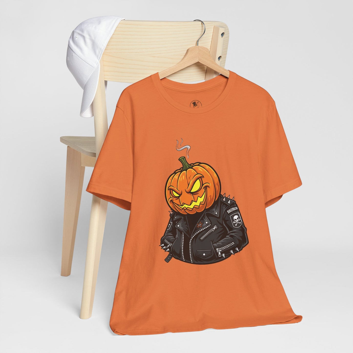 Pumpkin Punk T-Shirt - Edgy Halloween Graphic Tee for Unisex Style at Autumn Parties