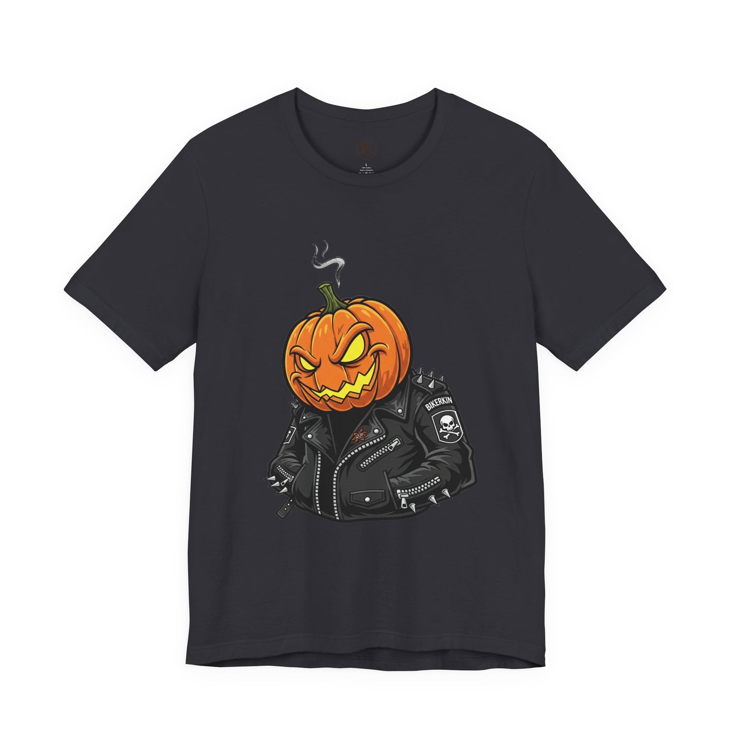 Pumpkin Punk T-Shirt - Edgy Halloween Graphic Tee for Unisex Style at Autumn Parties