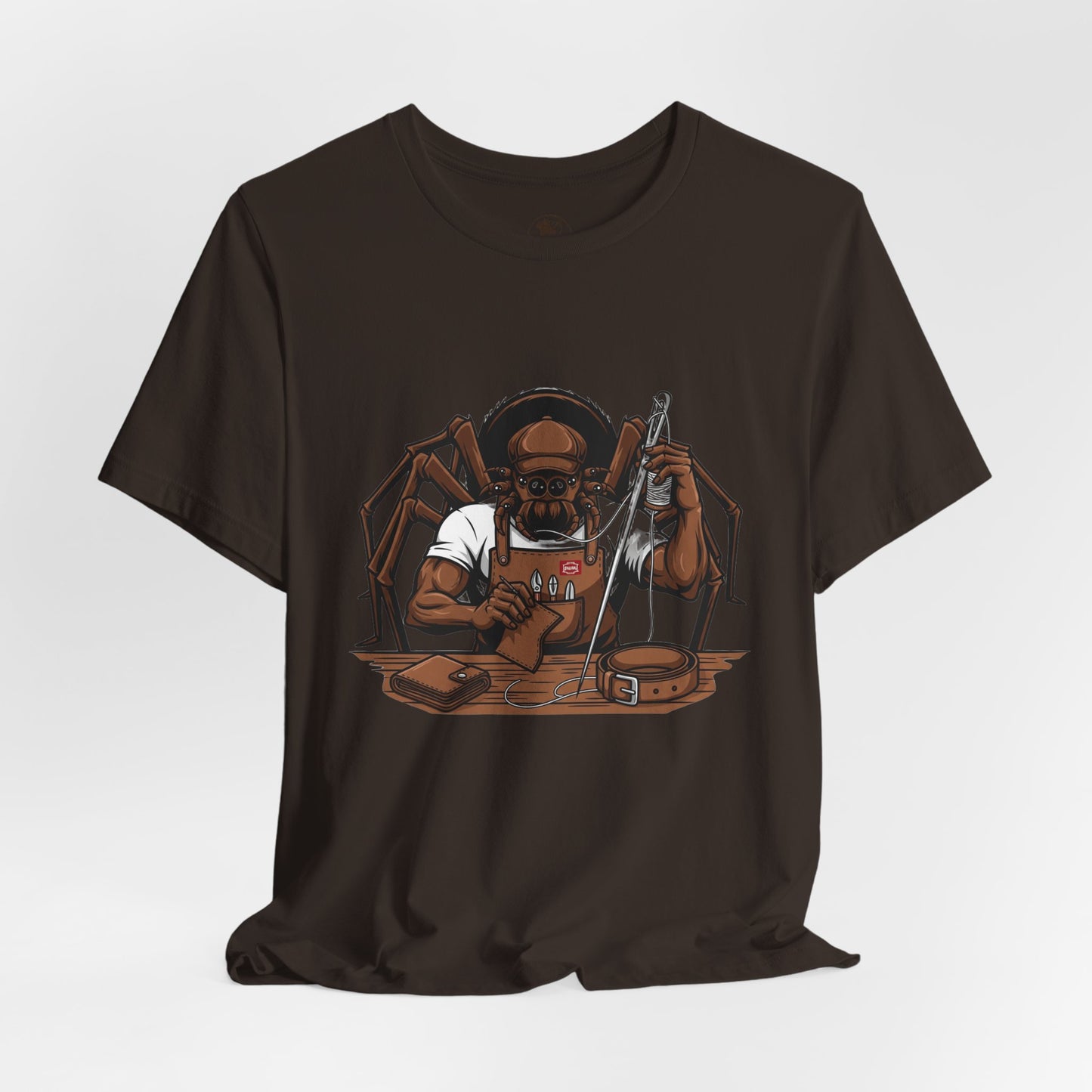 Spider-Man Graphic Tee for Unisex, Fun Short Sleeve Jersey Top, Perfect Gift for Comic Lovers, Casual Wear, Halloween Costume Essential - ArtOm_farm™ LEATHER