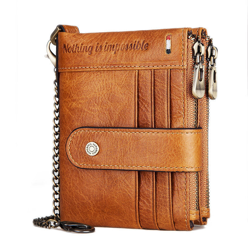 New Anti-Theft Leather Wallet - Multi-Card Crazy Horse Leather Coin Purse - ArtOm_farm™ LEATHER