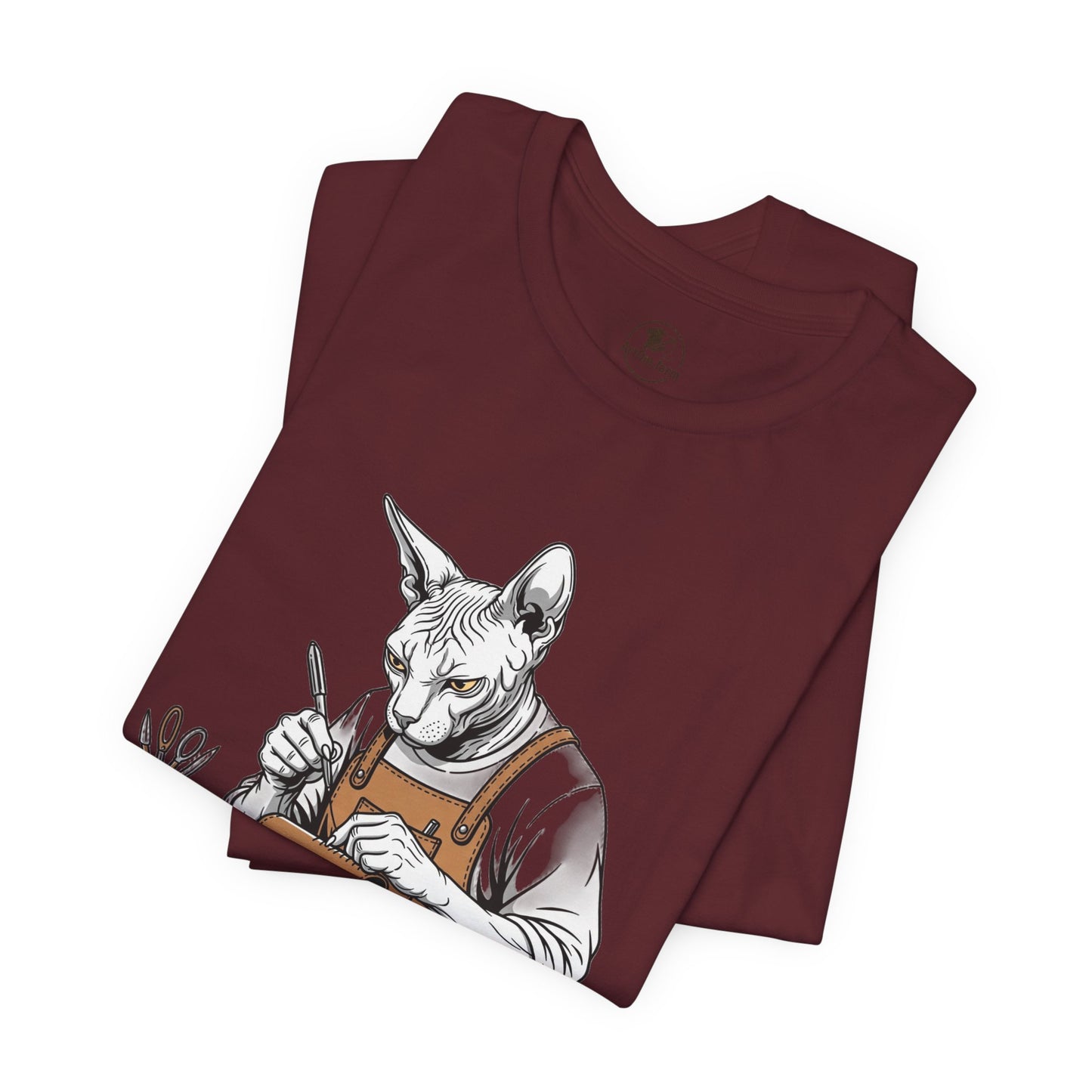 Creative Cat Shirt Unisex Tee, Cute Animal Shirt, Funny Gift for Pet Lovers, Perfect for Art Enthusiasts, Birthday, Casual Wear