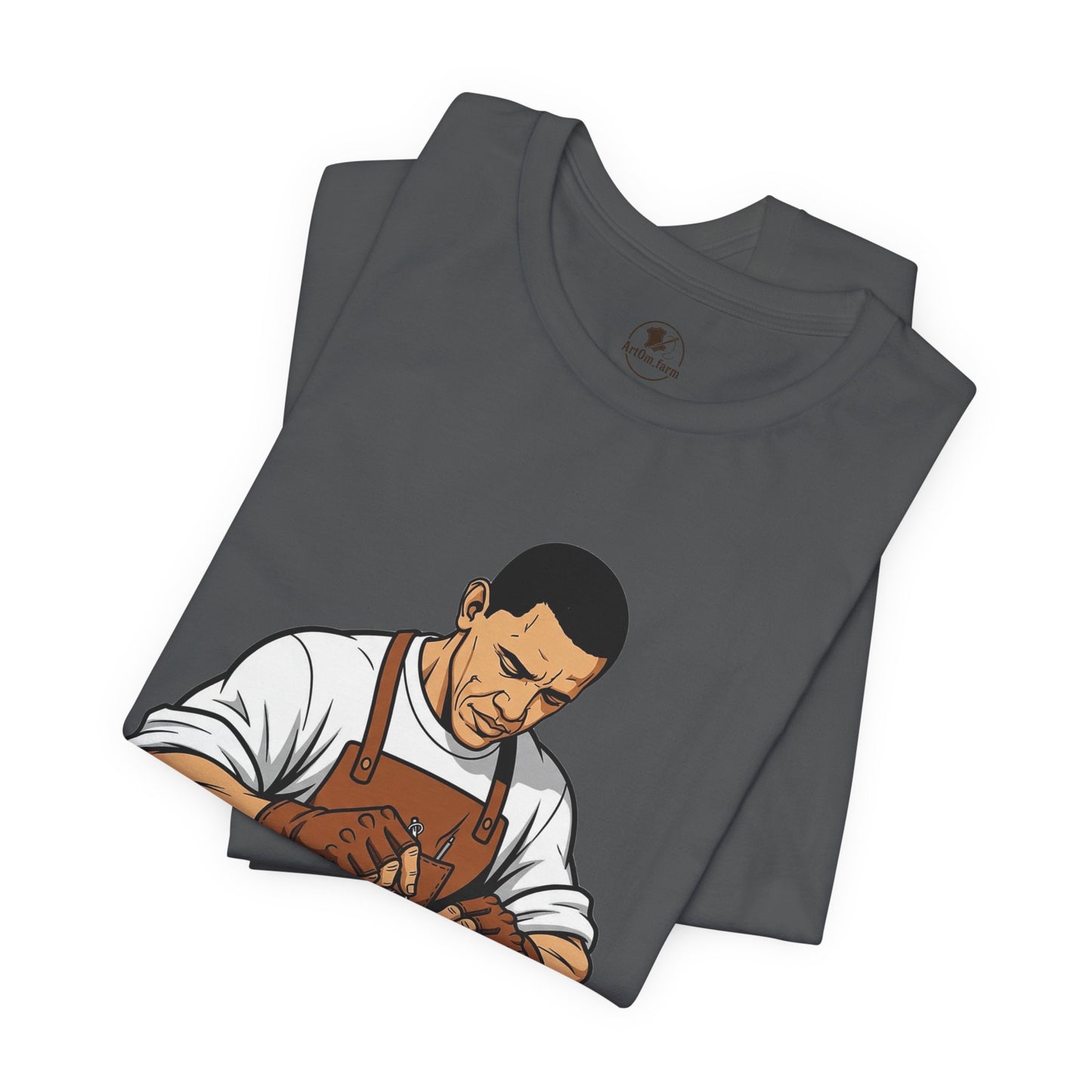 Craftsman Tee for Art Lovers - Unisex Shirt, Handyman Gift for Woodworking Enthusiasts, Perfect Father's Day Gift - ArtOm_farm™ LEATHER