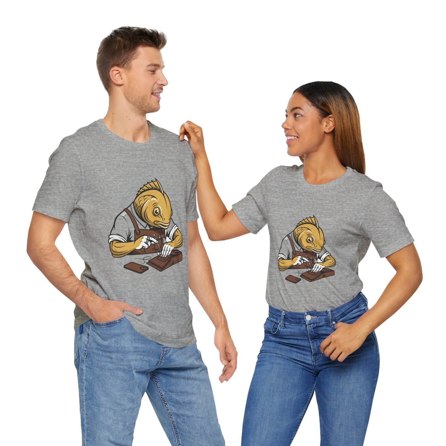 Creative Fish Artist Tee - Unique Graphic Tee for Art Lovers, Eco-Friendly Casual Wear