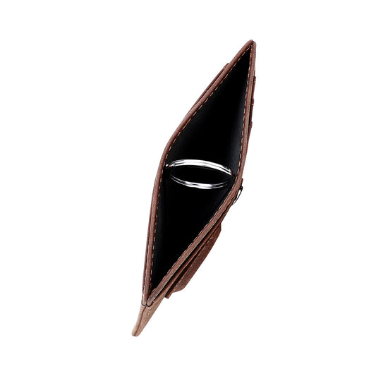 Crazy Horse Leather Card Holder with Positioning Tracker - Protective Case - ArtOm_farm™ LEATHER