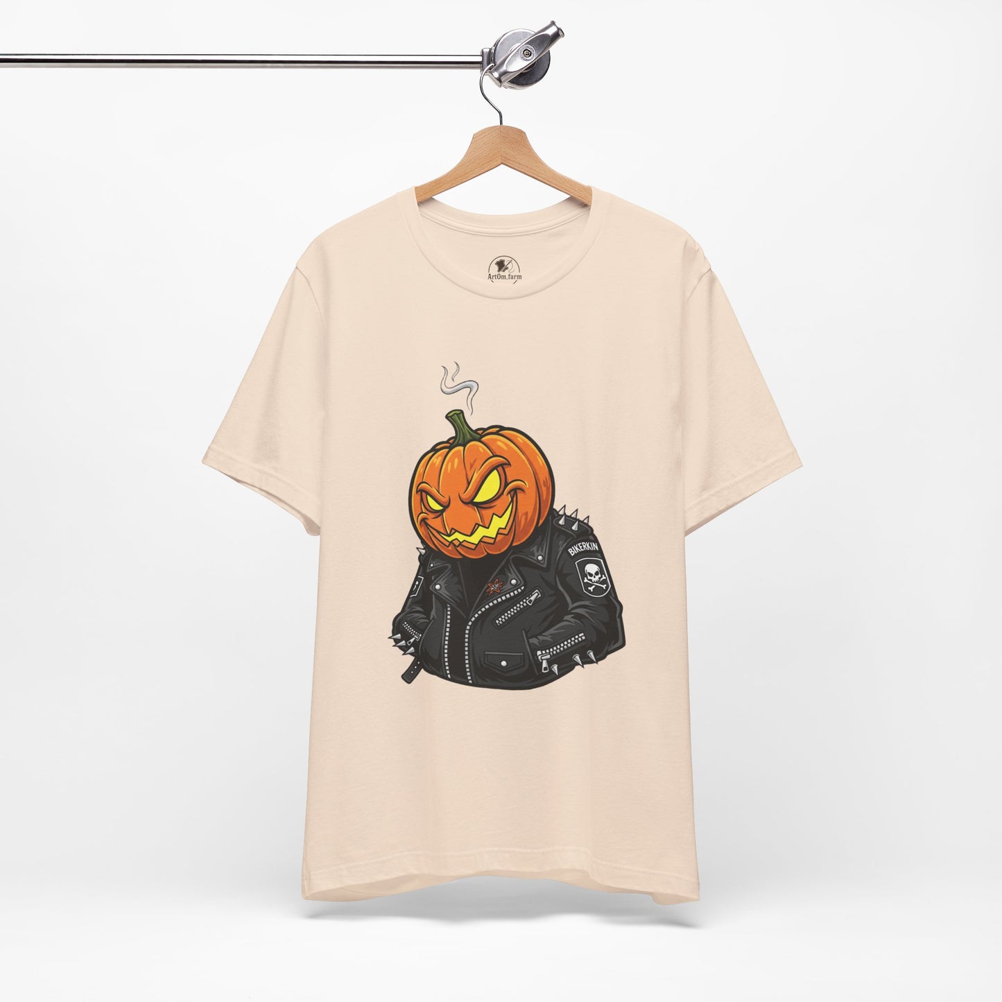 Pumpkin Punk T-Shirt - Edgy Halloween Graphic Tee for Unisex Style at Autumn Parties