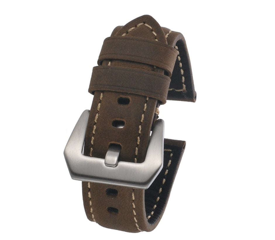 Crazy Horse Leather Strap 20mm 22mm 24mm 26mm Calfskin Quality - ArtOm_farm™ LEATHER