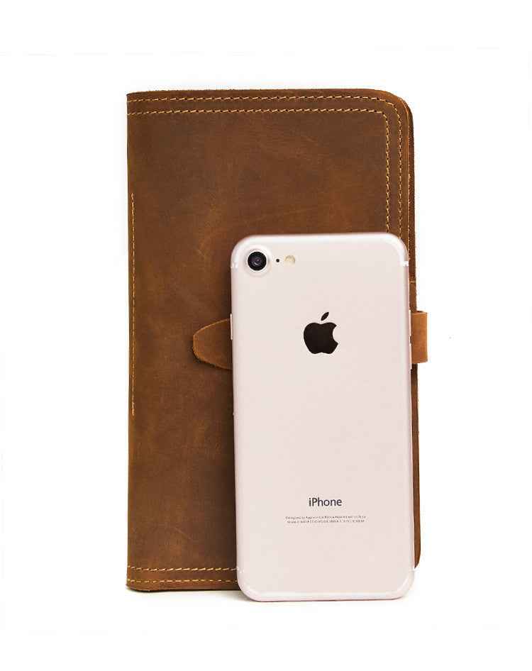 Genuine Leather Crazy Horse Clutch - Stylish Genuine Leather Clutch for Everyday Use - ArtOm_farm™ LEATHER