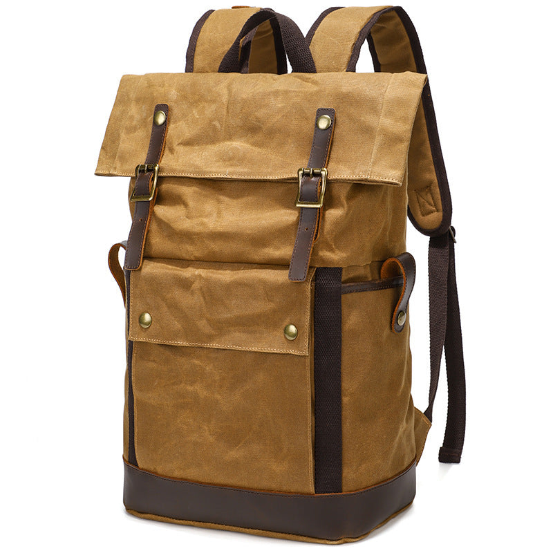 Horse Leather Waterproof Backpack - Multifunctional Outdoor Gear, Waterproof & Durable - ArtOm_farm™ LEATHER