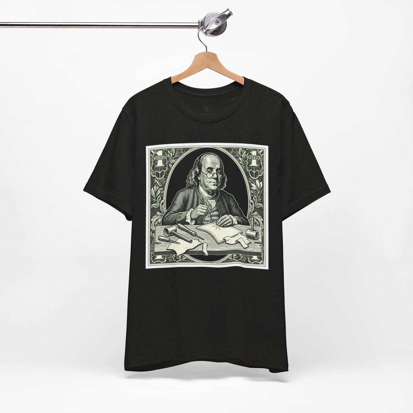 Benjamin Franklin Vintage Tee - Unisex Short Sleeve Shirt Perfect for History Lovers and Unique Teacher Gifts - ArtOm_farm™ LEATHER