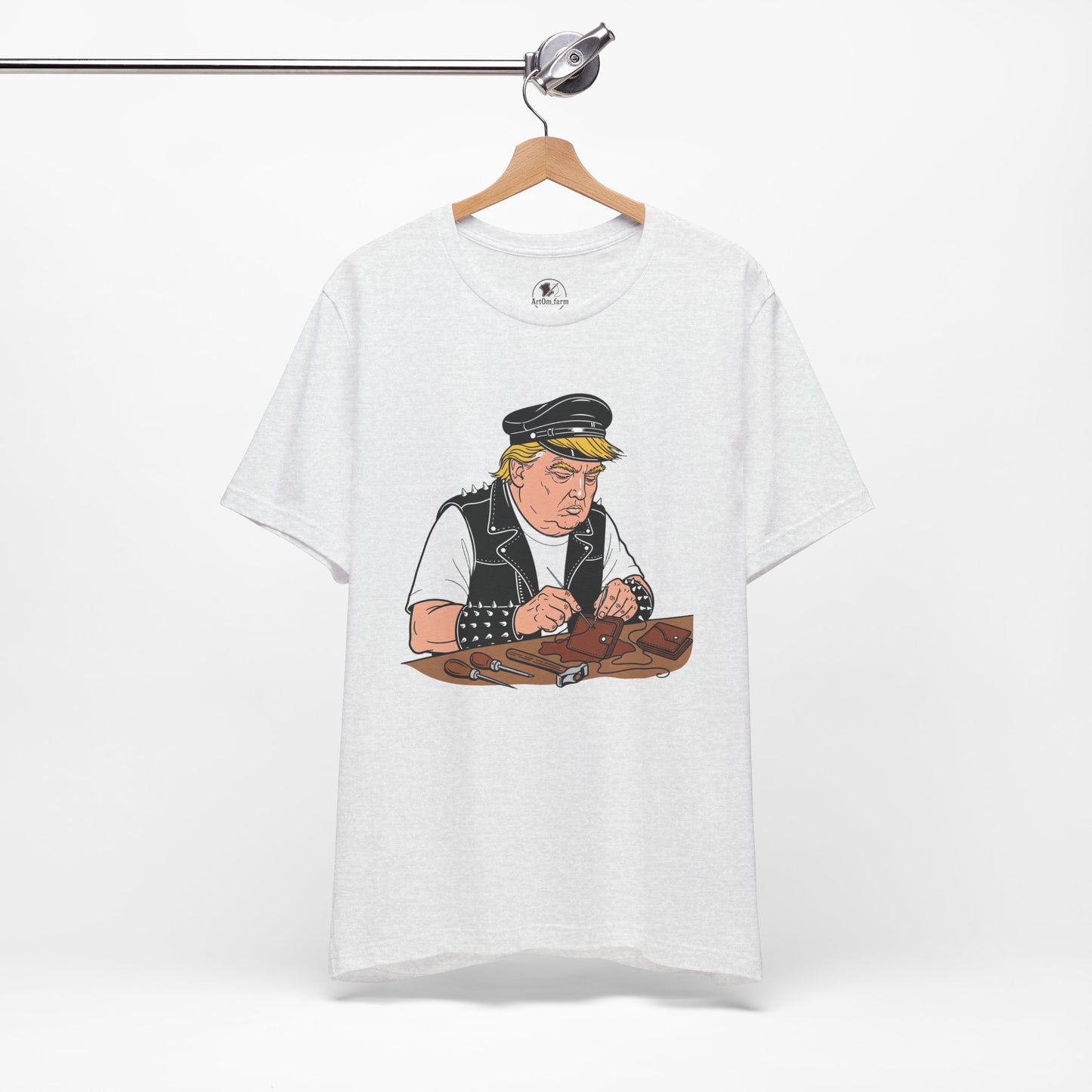 Funny Graphic Tee - Unisex Humorous Shirt for Casual Wear and Unique Gift for Him - ArtOm_farm™ LEATHER