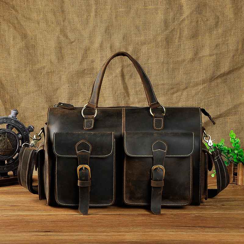 Crazy Horse Leather Bag for Durable Style and Versatility - ArtOm_farm™ LEATHER