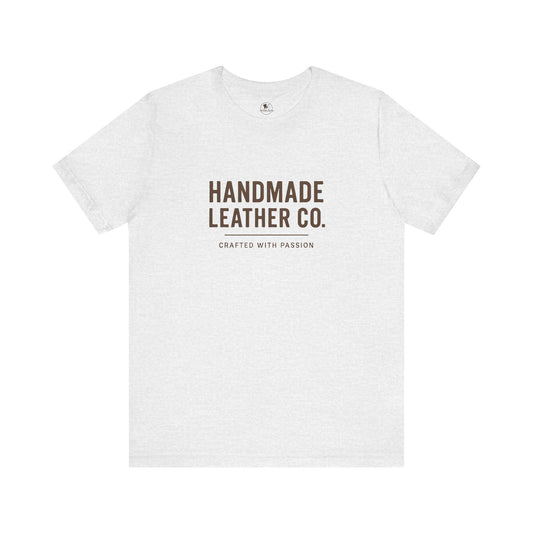 Handmade Leather Co. Tee - Stylish Unisex Casual Wear, Unique Artisan Apparel - ArtOm_farm™ LEATHER