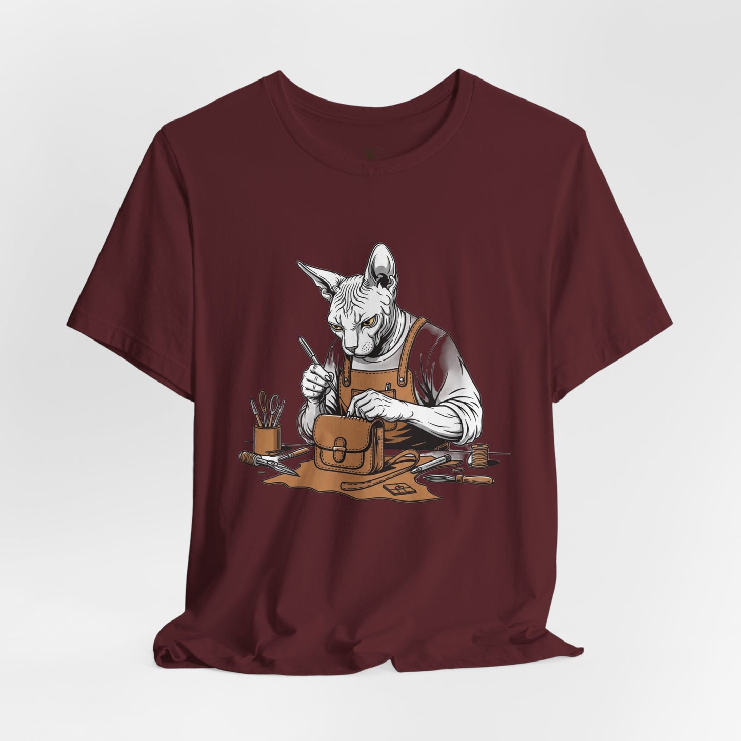 Creative Cat Shirt Unisex Tee, Cute Animal Shirt, Funny Gift for Pet Lovers, Perfect for Art Enthusiasts, Birthday, Casual Wear