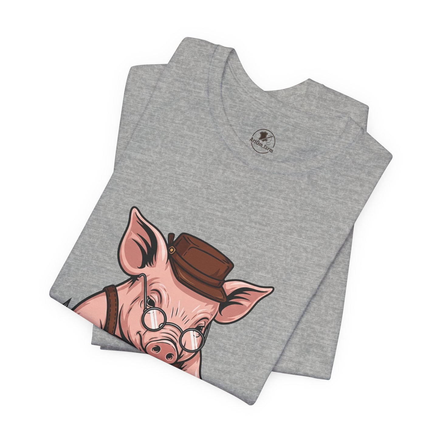 Pig Carver Tee - Funny Pig Shirt for Animal Lovers, Unique Crafting Humor Apparel, Perfect Farm Style Gift - ArtOm_farm™ LEATHER