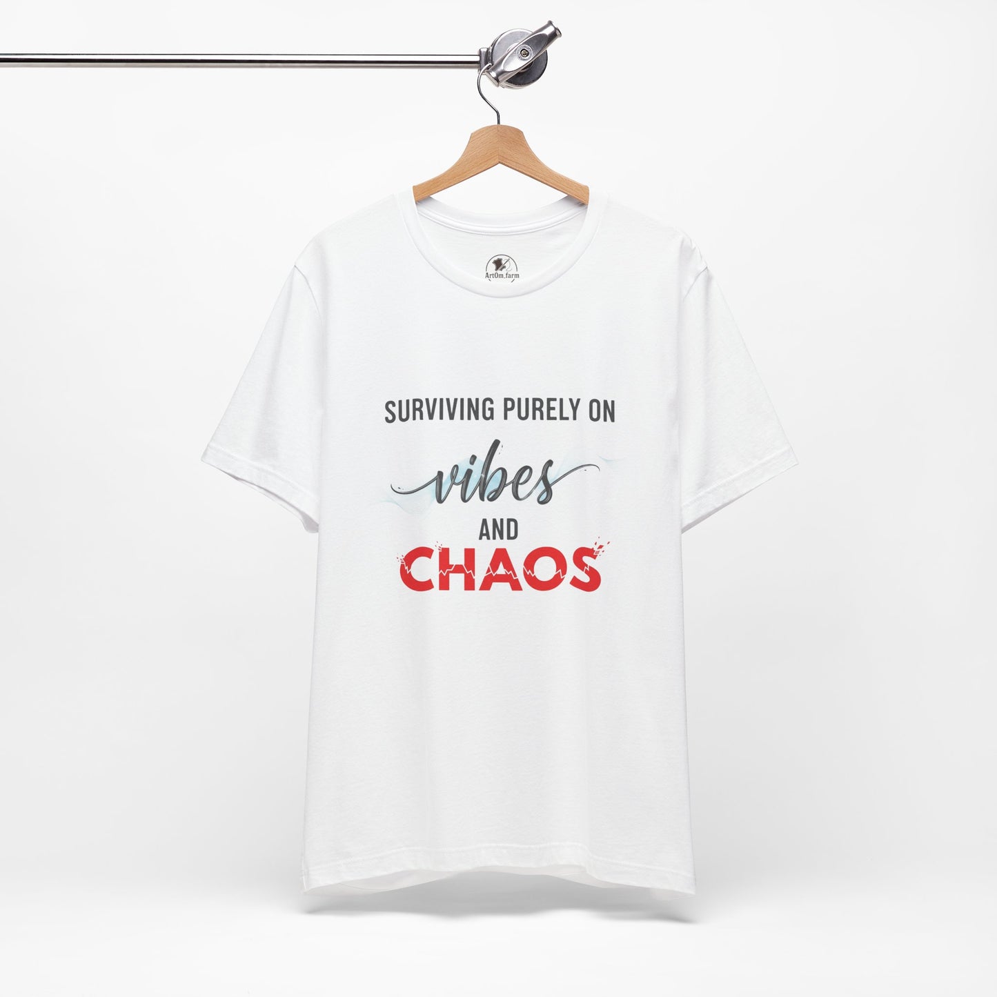 Vibes Chaos Tee - Unisex Jersey Short Sleeve Graphic T-Shirt for Casual Everyday Wear and Summer Essentials - ArtOm_farm™ LEATHER
