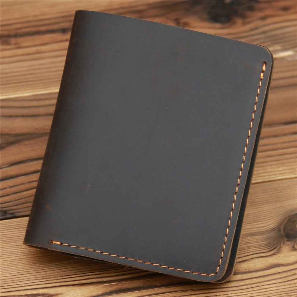 Men's Crazy Horse Leather Wallet Retro Style