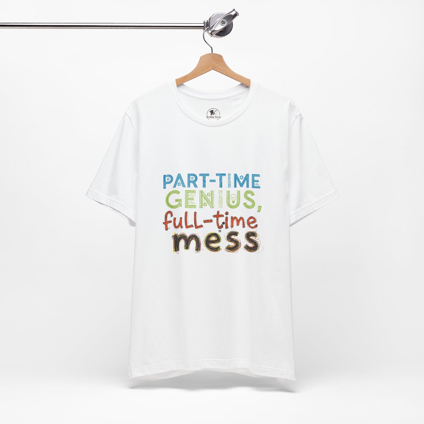 Part-Time Genius Tee - Unisex Funny T-Shirt for Casual Wear, Birthday Gift, Geeky Apparel, Humor Clothing - ArtOm_farm™ LEATHER