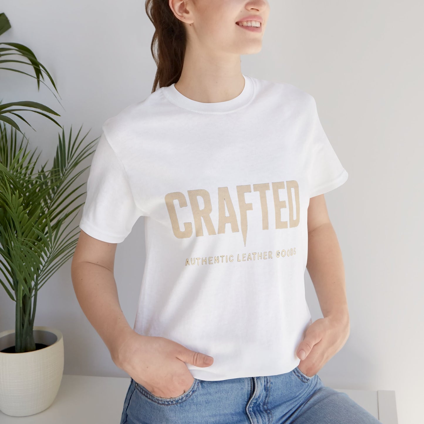 Crafted Leather Goods Tee - Unisex Casual Shirt, Vintage Style Cozy Everyday Wear, Perfect Gift for Him - ArtOm_farm™ LEATHER