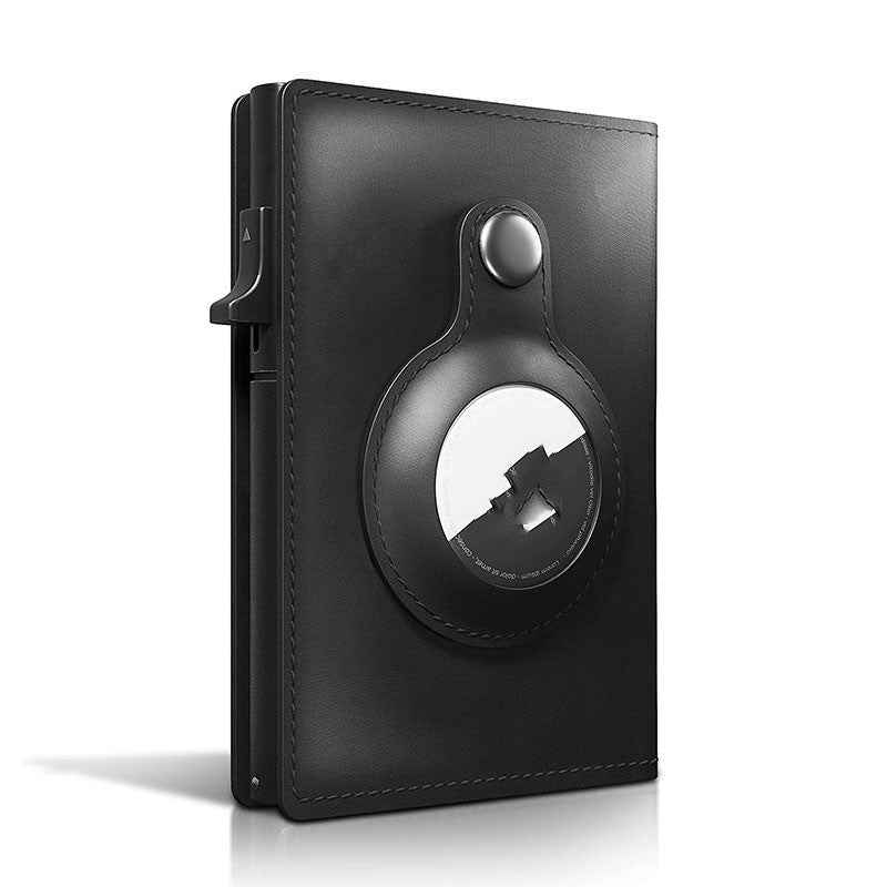 Leather Card Holder Case – Protective Aluminum Alloy Crazy Horse Design