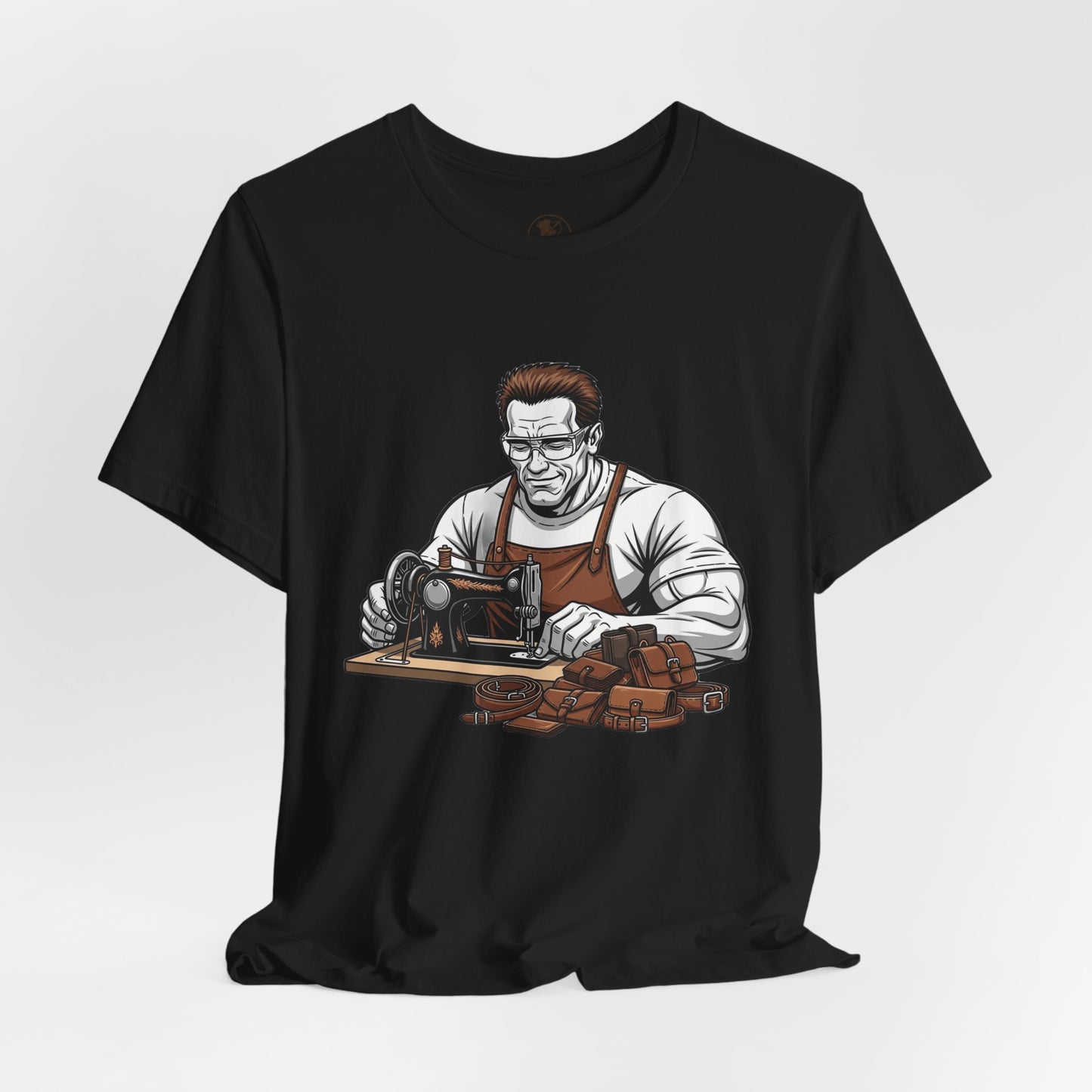 Crafty Masculine Tee - Unique Humor Shirt for Father's Day, Unisex Graphic Tee, Artisan Style Apparel - ArtOm_farm™ LEATHER