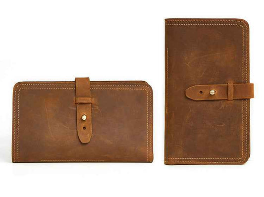 Genuine Leather Crazy Horse Clutch - Stylish Genuine Leather Clutch for Everyday Use - ArtOm_farm™ LEATHER