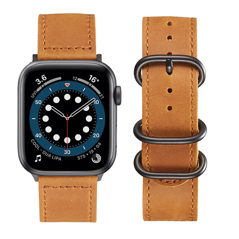 Vintage Leather Strap - Double Iron Design for Timeless Elegance - ArtOm_farm™ LEATHER