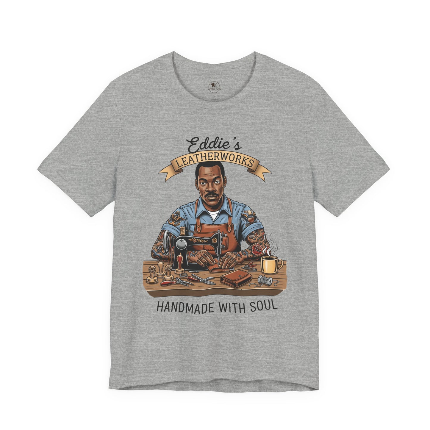 Handcrafted Leatherwork Tee for Craftsmen and DIY Enthusiasts, Perfect Artisan Shirt Gift for Dad on Father's Day - ArtOm_farm™ LEATHER